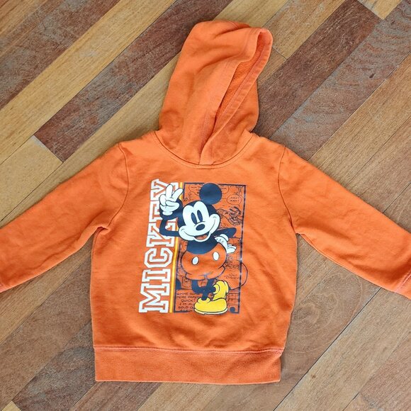 Disney Jumping Beans Toddler Mickey Mouse Orange Hoodie Size 4T - Picture 5 of 13